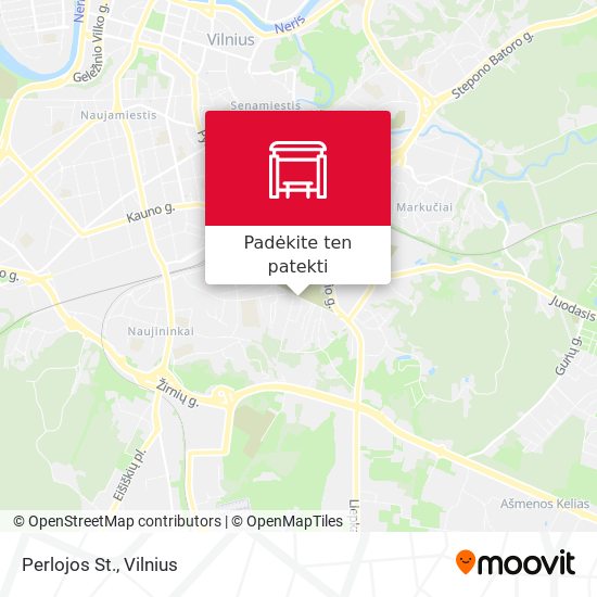 Perlojos St. žemėlapis