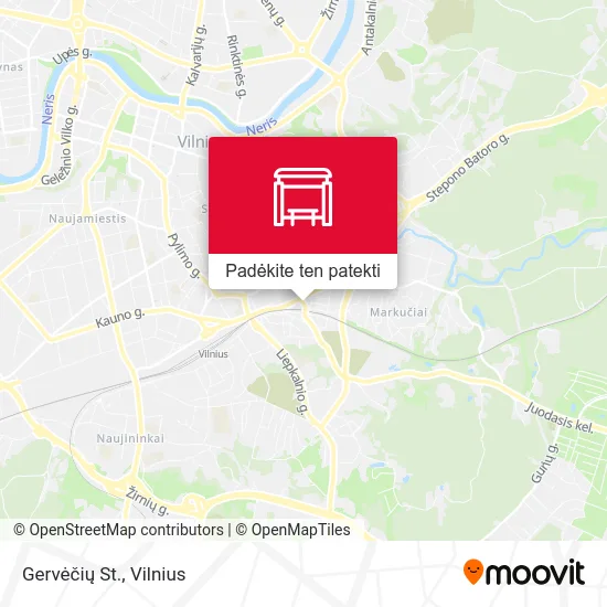 Gervėčių St. žemėlapis