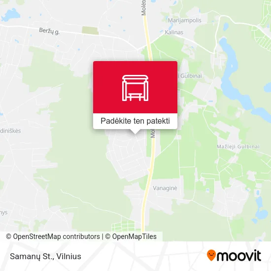 Samanų St. žemėlapis