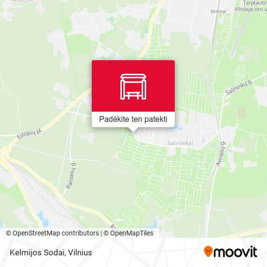 Kelmijos Sodai žemėlapis