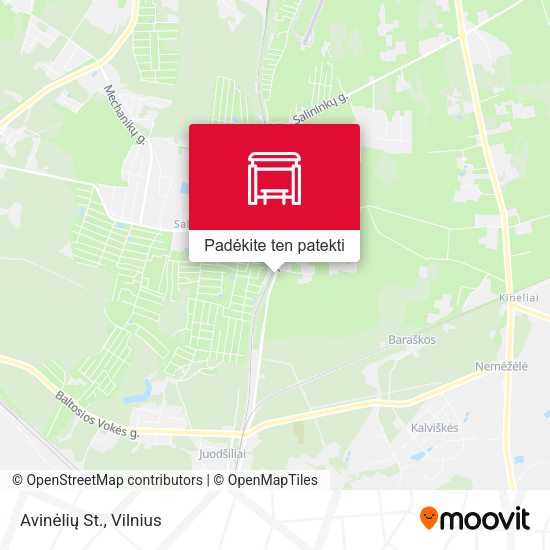 Avinėlių St. žemėlapis
