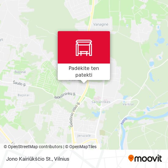 Jono Kairiūkščio St. žemėlapis