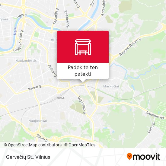 Gervėčių St. žemėlapis