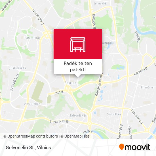Gelvonėlio St. žemėlapis