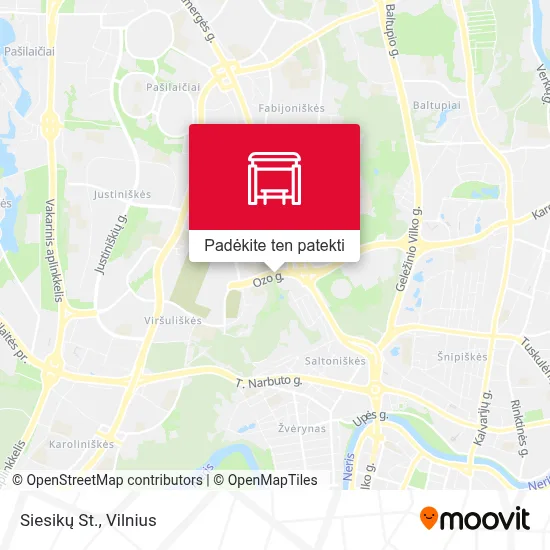 Siesikų St. žemėlapis