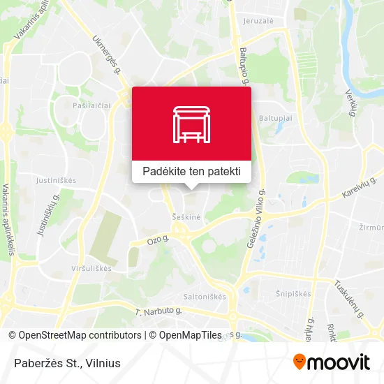 Paberžės St. žemėlapis
