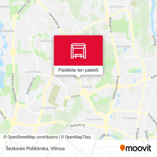 Šeškinės Poliklinika žemėlapis