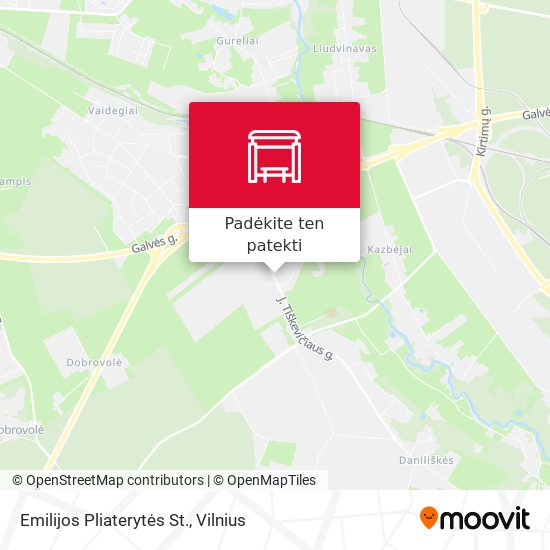 Emilijos Pliaterytės St. žemėlapis