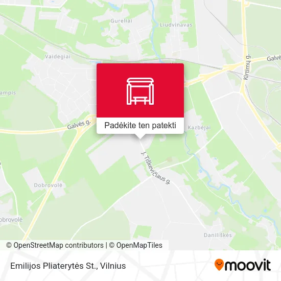 Emilijos Pliaterytės St. žemėlapis