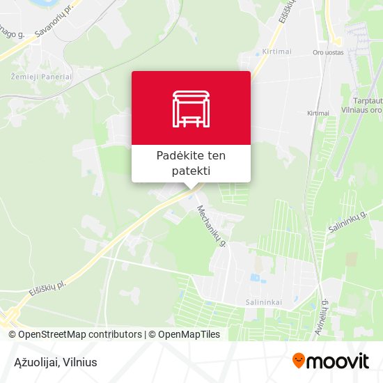 Ąžuolijai žemėlapis