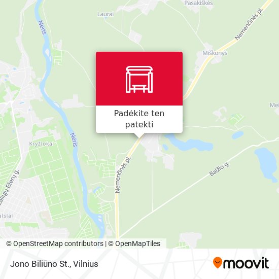 Jono Biliūno St. žemėlapis