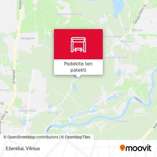 Ežerėliai žemėlapis