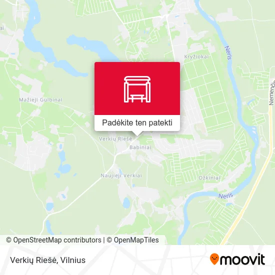 Verkių Riešė žemėlapis