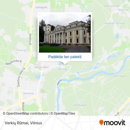 Verkių Rūmai žemėlapis