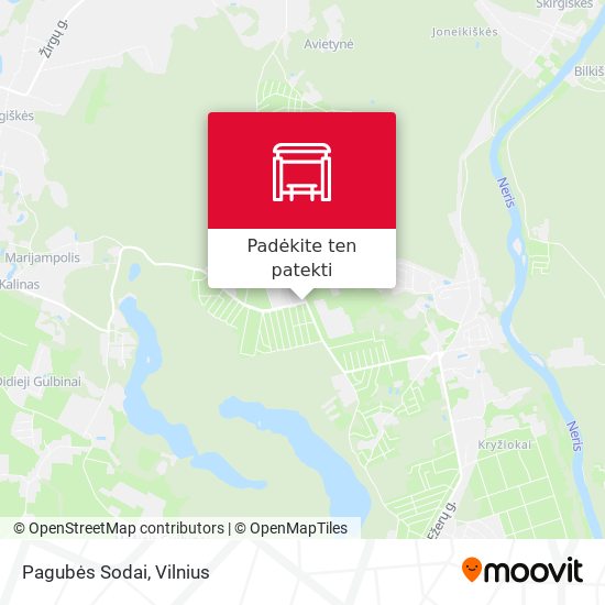 Pagubės Sodai žemėlapis