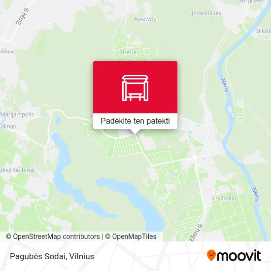 Pagubės Sodai žemėlapis