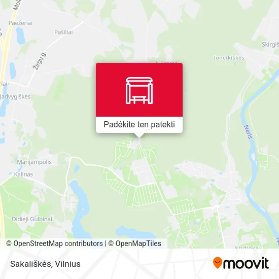 Sakališkės žemėlapis