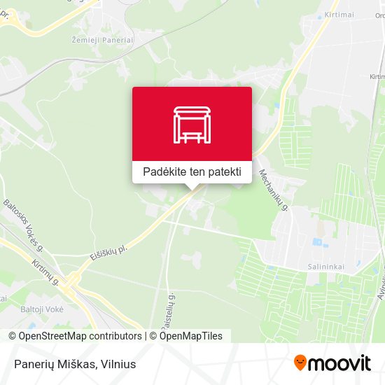 Panerių Miškas žemėlapis