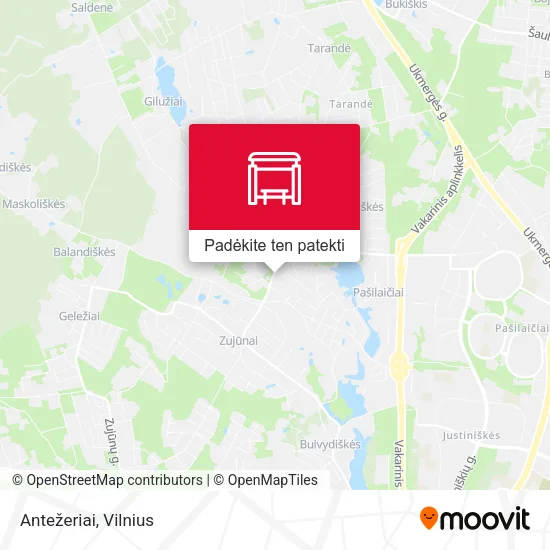 Antežeriai žemėlapis