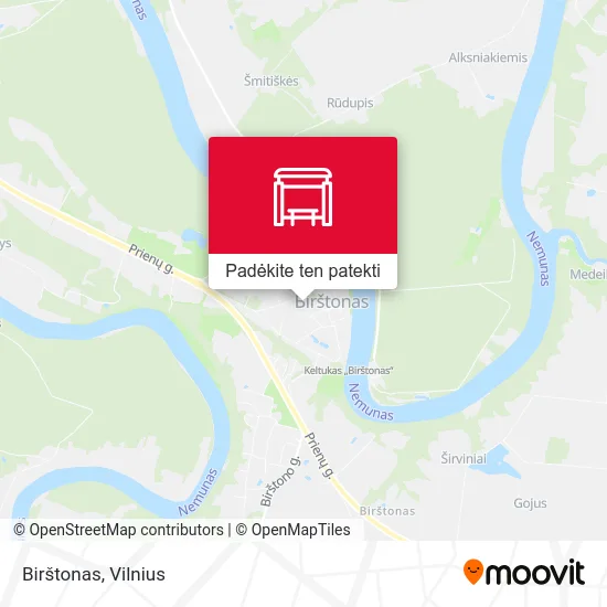 Birštonas žemėlapis