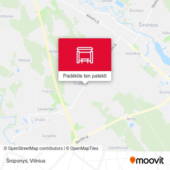 Šniponys žemėlapis