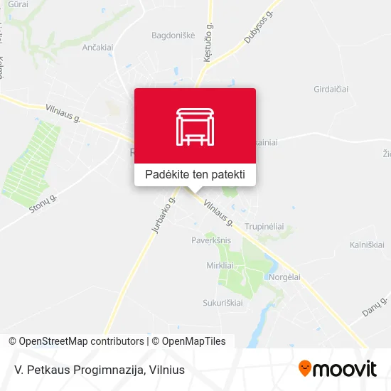 V. Petkaus Progimnazija žemėlapis
