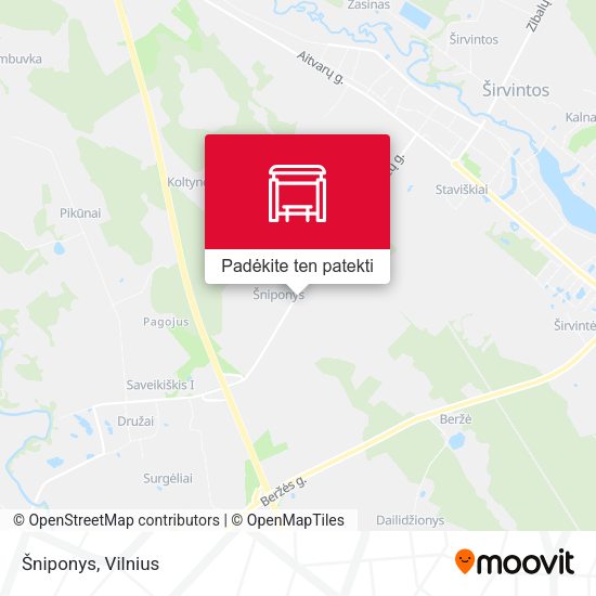Šniponys žemėlapis