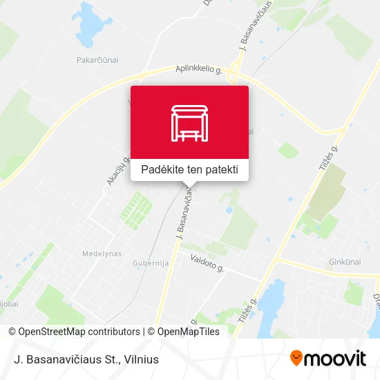 J. Basanavičiaus St. žemėlapis
