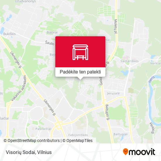 Visorių Sodai žemėlapis