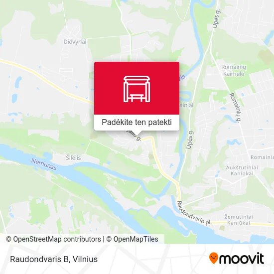 Raudondvaris B žemėlapis