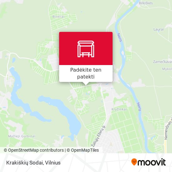 Krakiškių Sodai žemėlapis