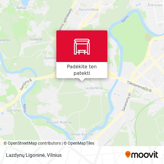 Lazdynų Ligoninė žemėlapis