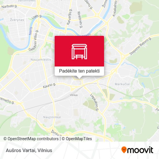 Aušros Vartai žemėlapis