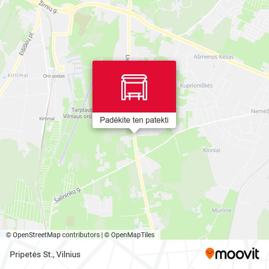 Pripetės St. žemėlapis