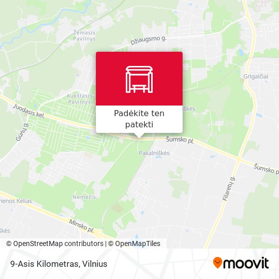 9-Asis Kilometras žemėlapis