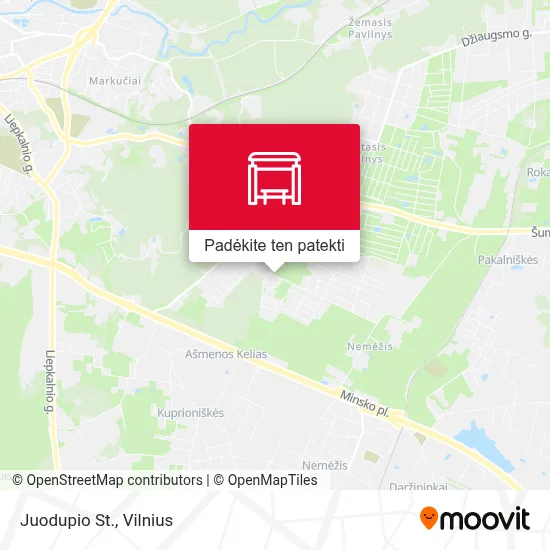 Juodupio St. žemėlapis