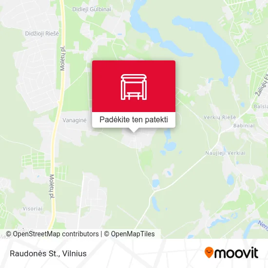 Raudonės St. žemėlapis