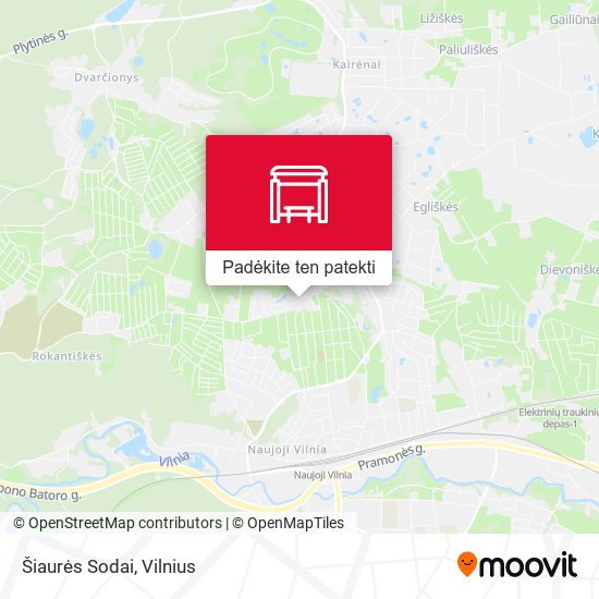 Šiaurės Sodai žemėlapis