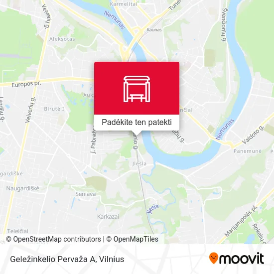 Geležinkelio Pervaža A žemėlapis