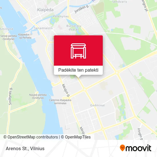 Arenos St. žemėlapis