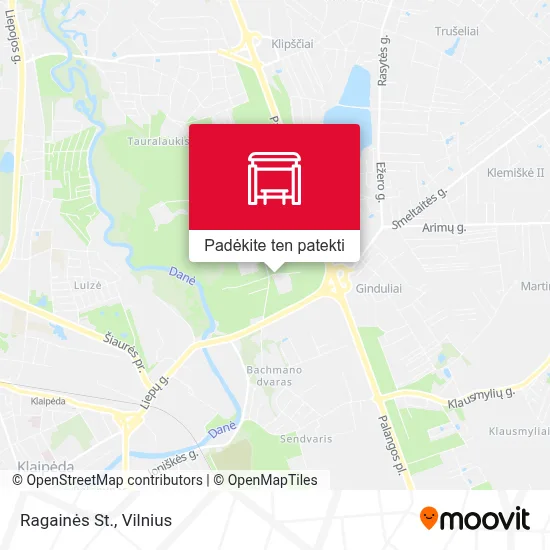 Ragainės St. žemėlapis