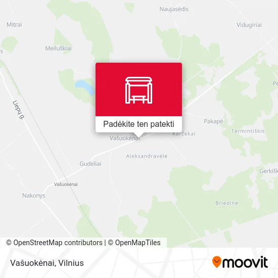 Vašuokėnai žemėlapis