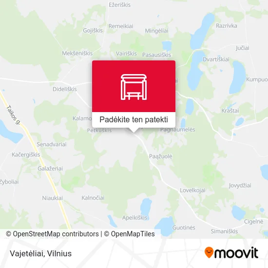 Vajetėliai žemėlapis