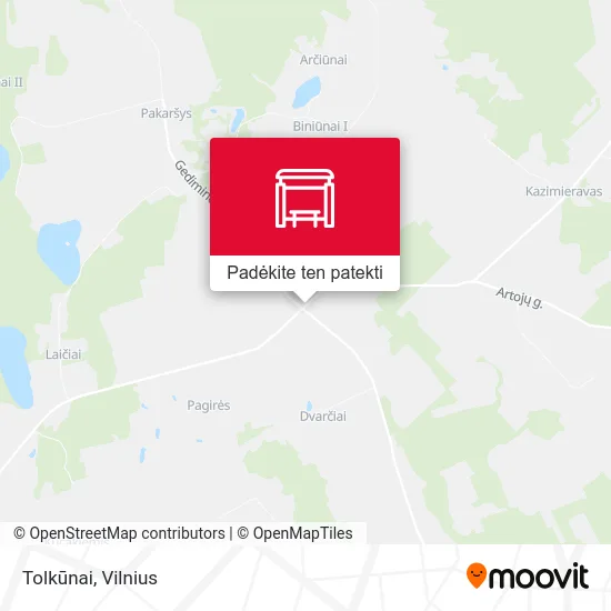 Tolkūnai žemėlapis