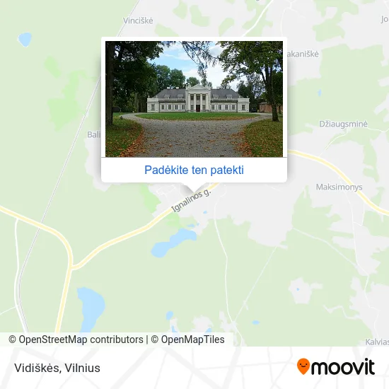 Vidiškės žemėlapis