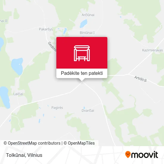 Tolkūnai žemėlapis