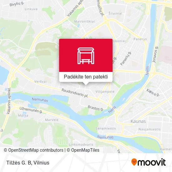 Tilžės G. B žemėlapis