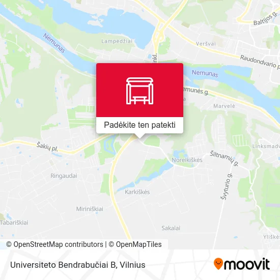 Universiteto Bendrabučiai B žemėlapis