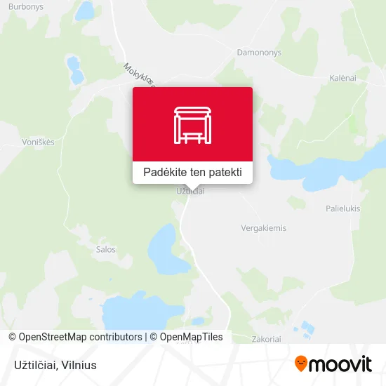 Užtilčiai žemėlapis