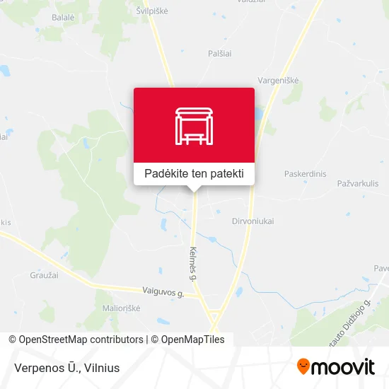 Verpenos Ū. žemėlapis